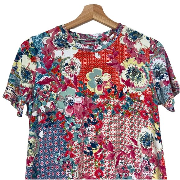 Johnny‎ Was Top Lubello Favorite Bamboo Shirt Short Sleeve Woman's Size Xxs Boho - Picture 3 of 8